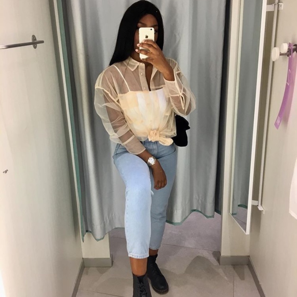 GORGEOUS ZARA NWT Tulle Blouse w Pockets - Picture 5 of 8